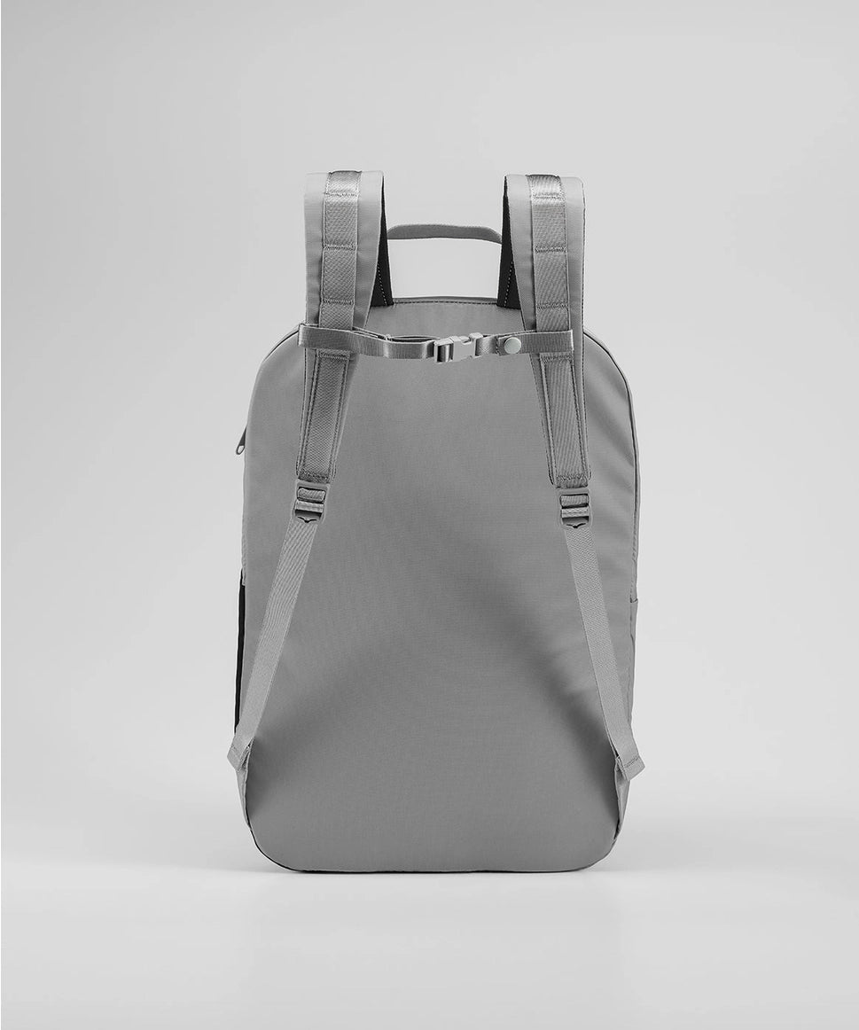 Gray backpack on a light gray background RYU