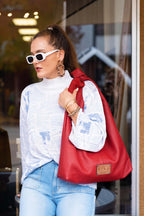 Risa Vancouver Knot Leather Shoulder Bag (Hunter Green)