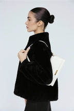 Amanda Maria Wool Bomber Teddy Jacket