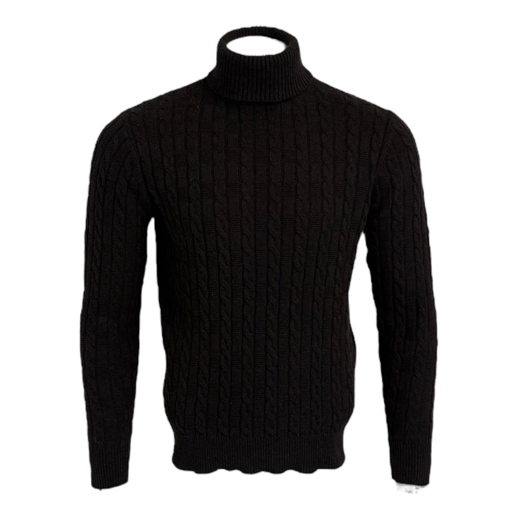 Black turtleneck sweater on a white background Maison Leneveu
