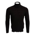 Black turtleneck sweater on a white background Maison Leneveu
