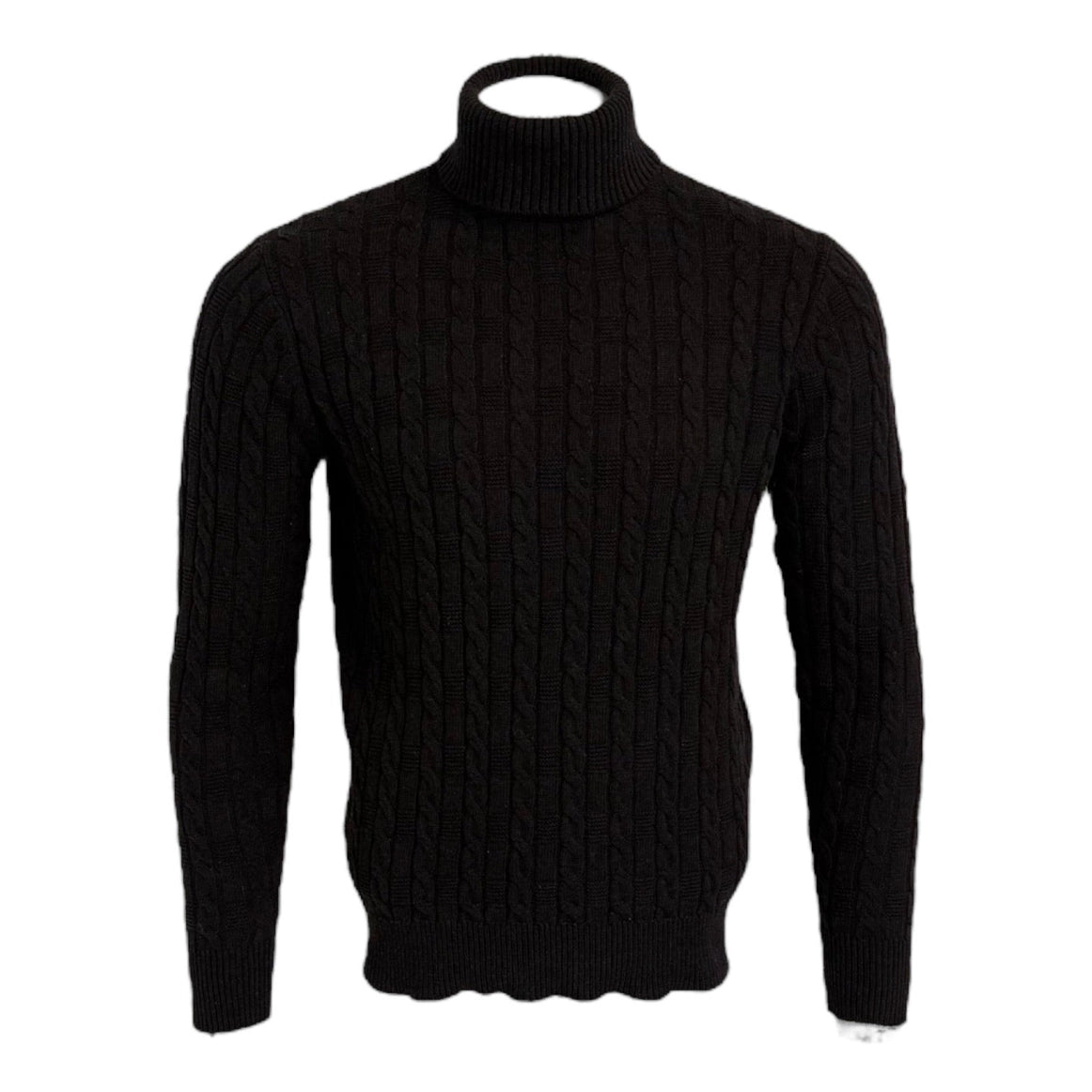 Black turtleneck sweater on a white background Maison Leneveu
