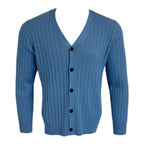 Maison Leneveu Brett Ribbed V-Neck Cardigan