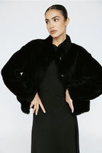 Amanda Maria Wool Bomber Teddy Jacket