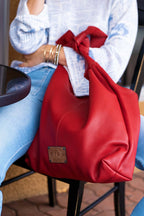 Risa Vancouver Knot Leather Shoulder Bag (Hunter Green)