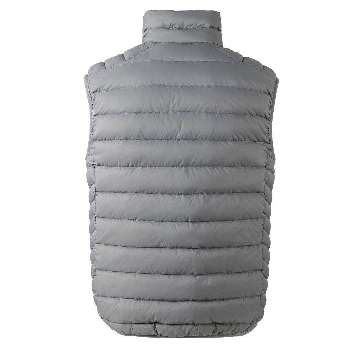 Gray puffer vest on a white background Aparso
