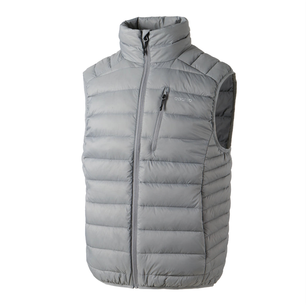 Gray puffer vest on a white background Aparso