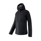Black jacket with a hood on a white background Aparso