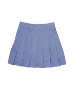 Close up of baby blue BOV Active BA pleated skirt white background