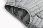 Gray quilted jacket on a white background Aparso