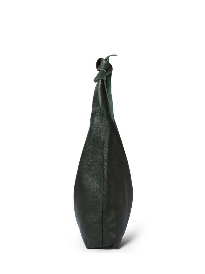 Risa Vancouver Knot Leather Shoulder Bag (Hunter Green)