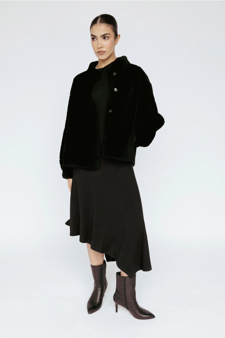 Amanda Maria Wool Bomber Teddy Jacket