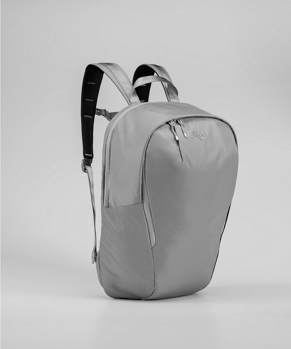 Gray backpack on a light gray background RYU