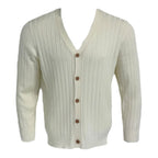 Maison Leneveu Brett Ribbed V-Neck Cardigan